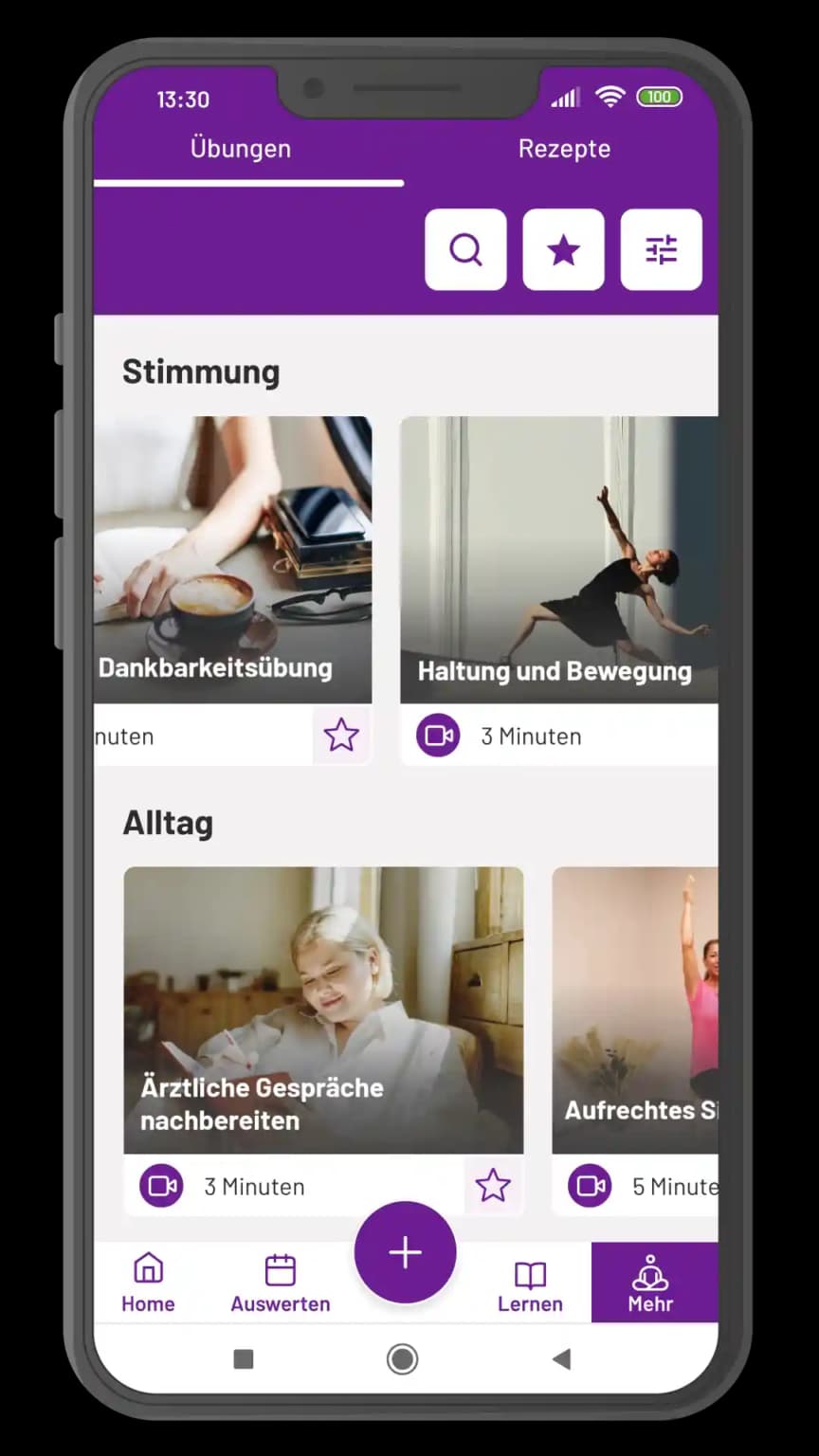 Pia-App: interaktive Übungen