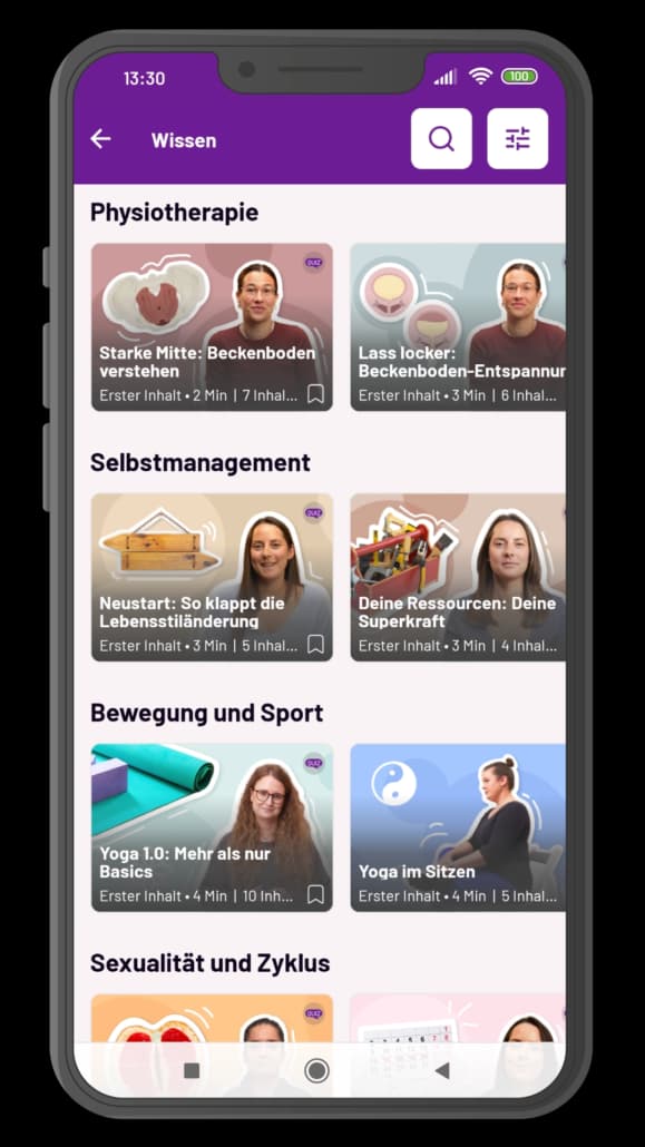 Wissen zu Regelschmerzen in der Pia-App