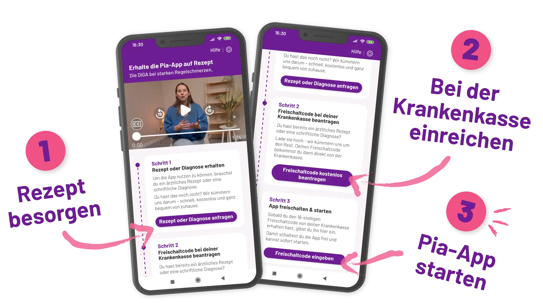 Pia-App erhalten